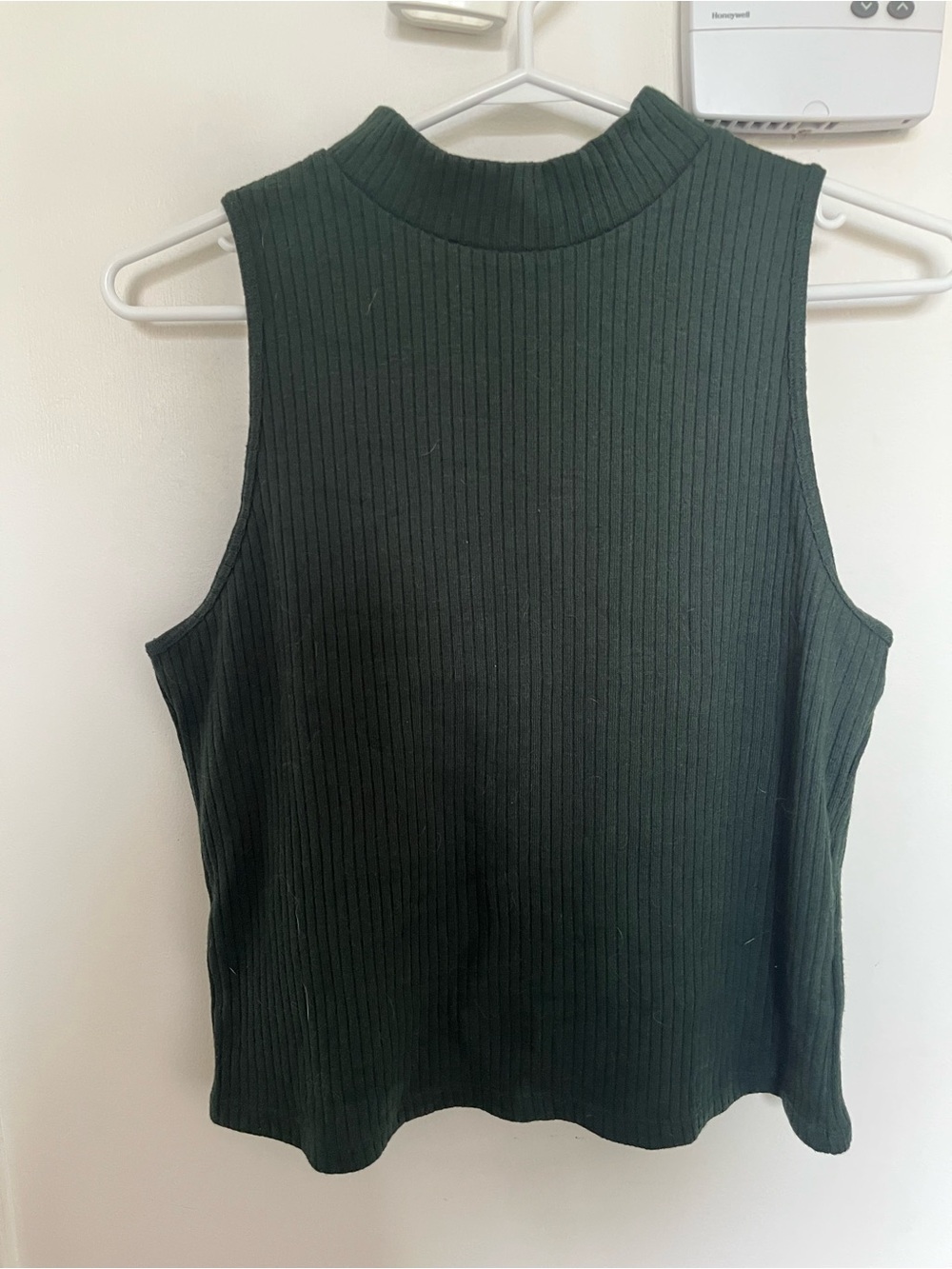 Old Navy Ribbed Mock Neck Sleeveless Tank - Dark Green